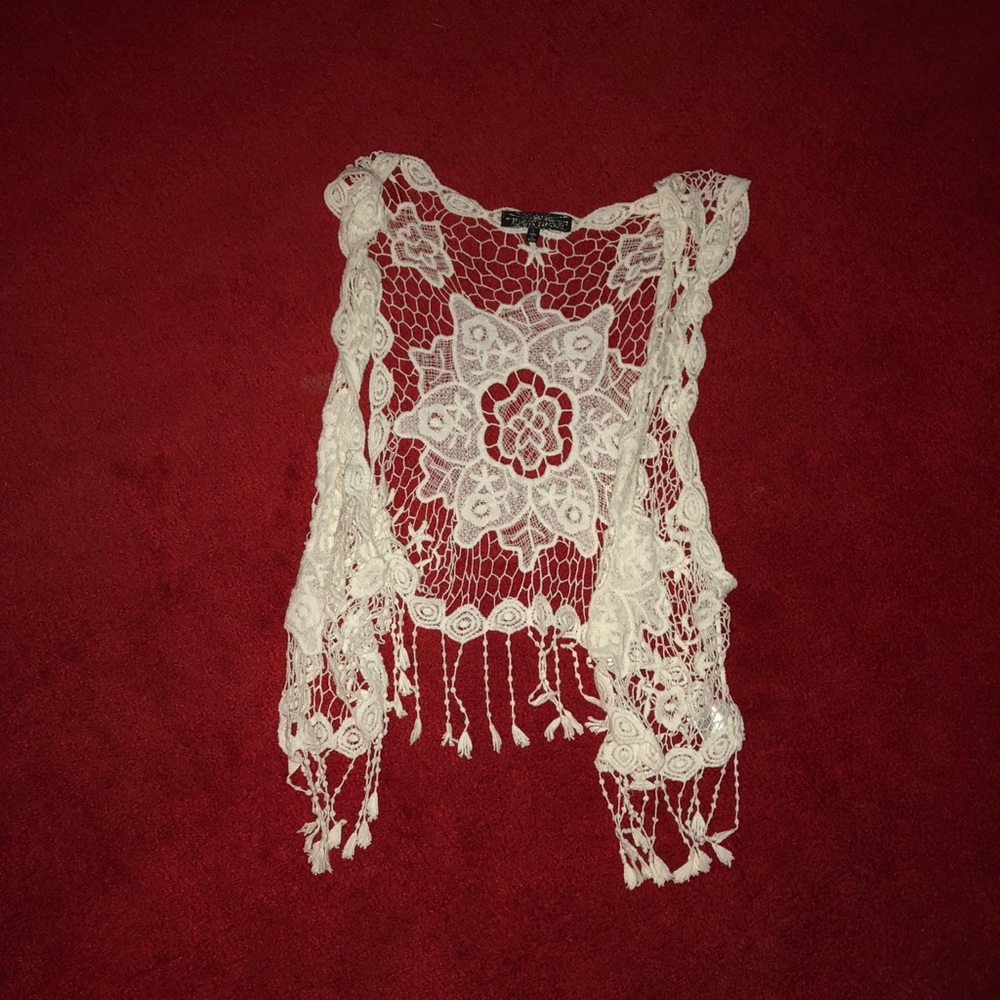 Crochet White Cardigan